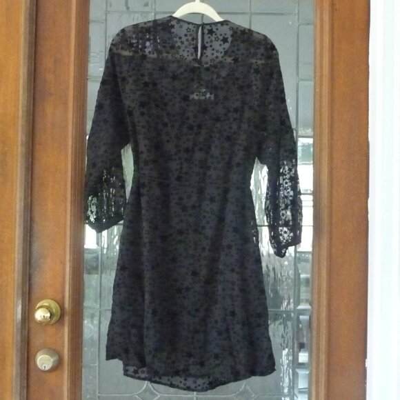 LOFT BLACK STAR DRESS SIZE MEDIUM NEW - Picture 8 of 10